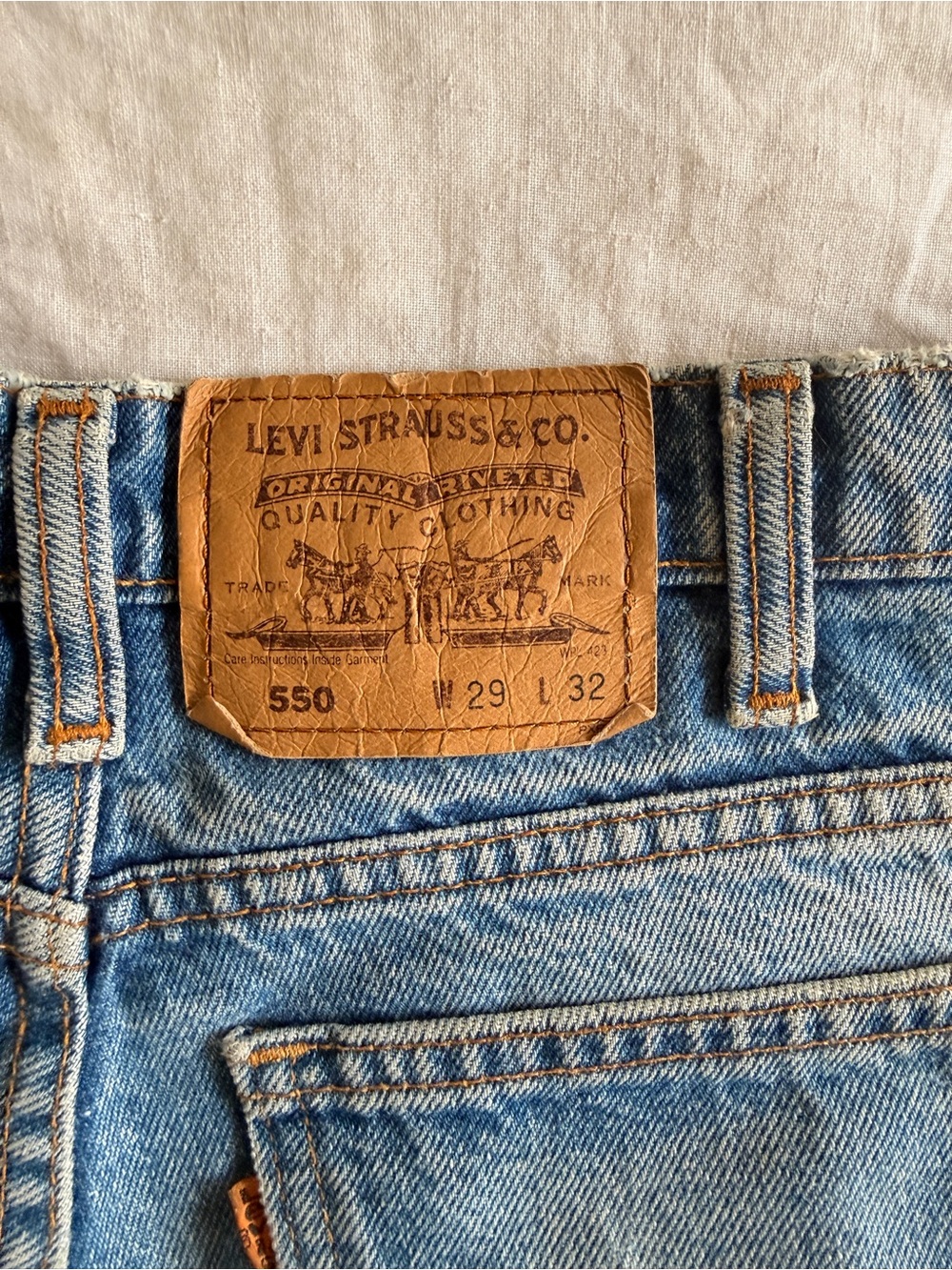 Levi's 550 High-Rise Light Blue Denim Jeans Size29 Orange Tag - Picture 12 of 13